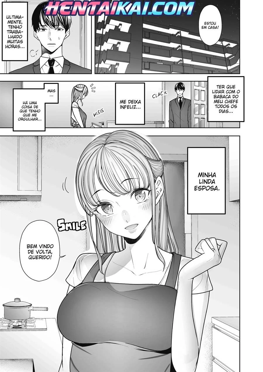 Boku wa Tsuma ga Netorare Nando mo Ikasareru Sugata o Mitsuzuketa – Hentai Preto e Branco – Traduzido para Português