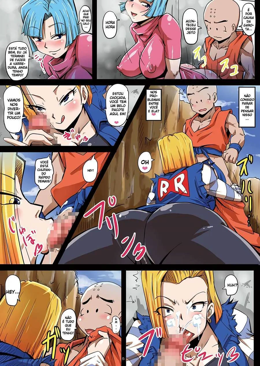 Andróide 18 e Bulma dando pro Kuririn – Hentai – Sem Censura Andróide 18 e Bulma dando pro Kuririn – Hentai – Sem Censura