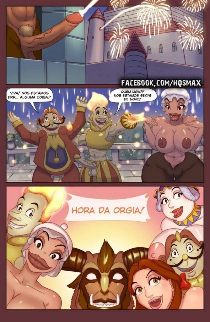 A Bela e a Fera – Cartoon Pornô – Quadrinho em PT-BR