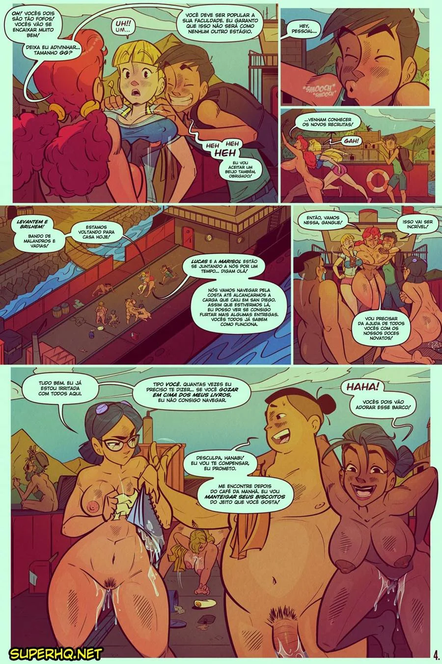 Capitã Connie nua: HQ explícita de sexo intenso com a super-heroína
