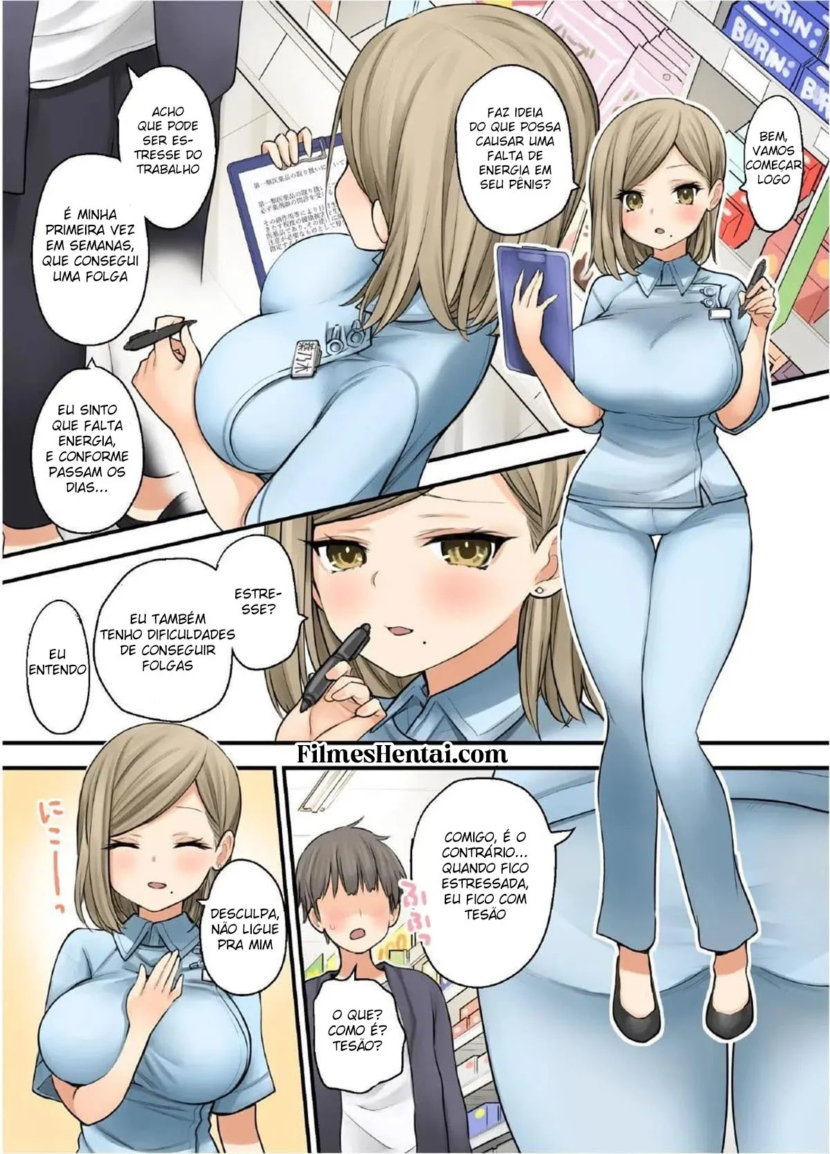 A Farmacêutica Peituda Kusunoki – HQ de Sexo – Traduzido para Português A Farmacêutica Peituda Kusunoki – HQ de Sexo – Traduzido para Português