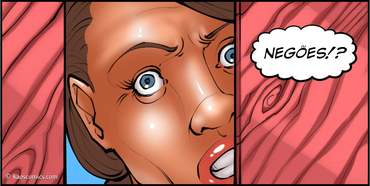 Cartoon quadrinho pornô A esposa e os jardineiros pretos 3 – HQ Traição – Falas em PT-BR