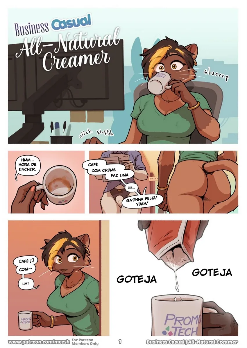 Business Casual, All Natural Creamer – Cartoon Pornô – Versão em Português