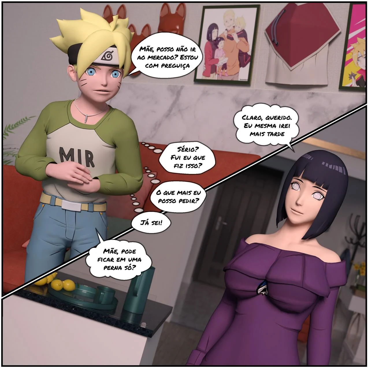 Boruto e o pergaminho do Jiraiya – Hentai Incesto – Versão Completa