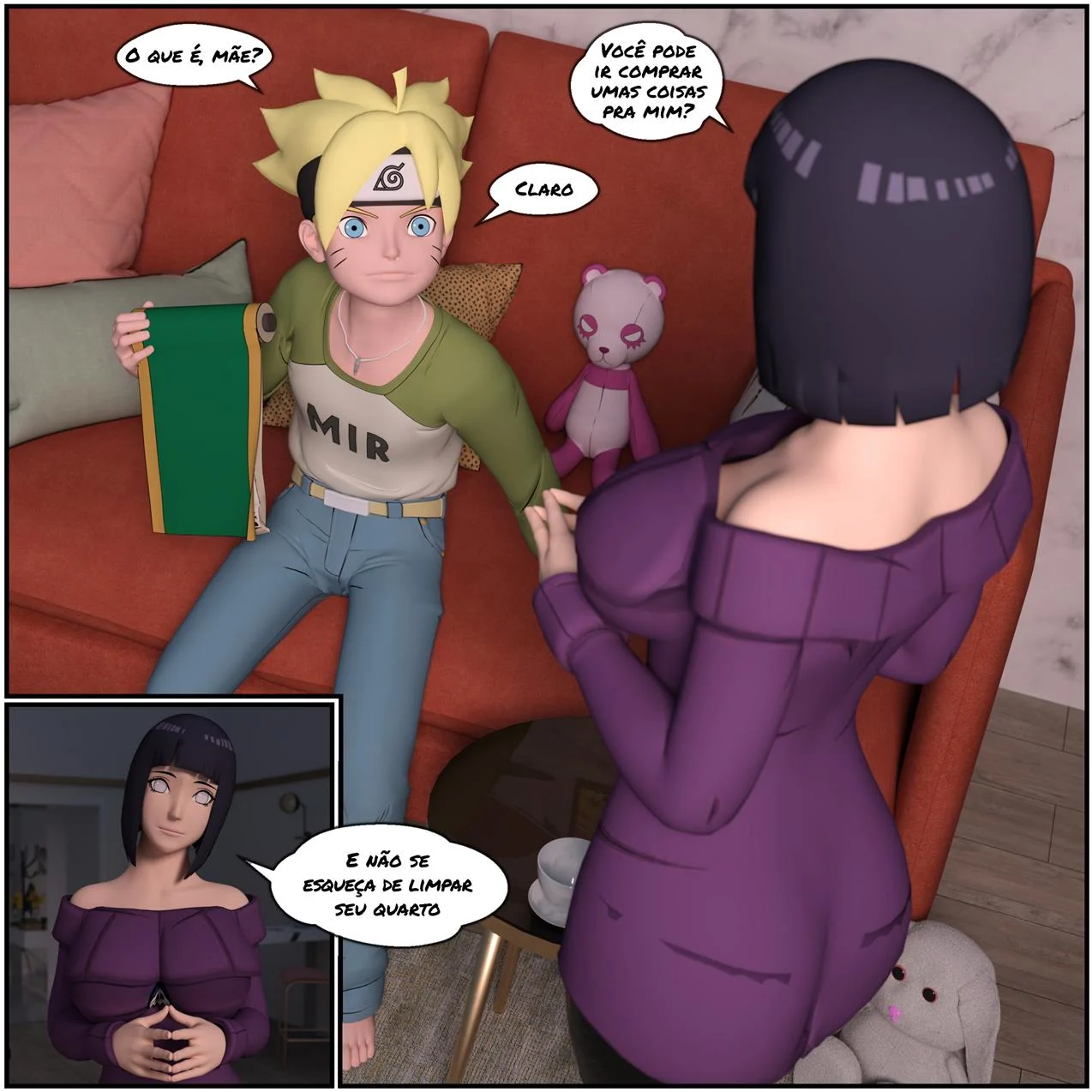 Boruto e o pergaminho do Jiraiya – Hentai Incesto – Versão Completa