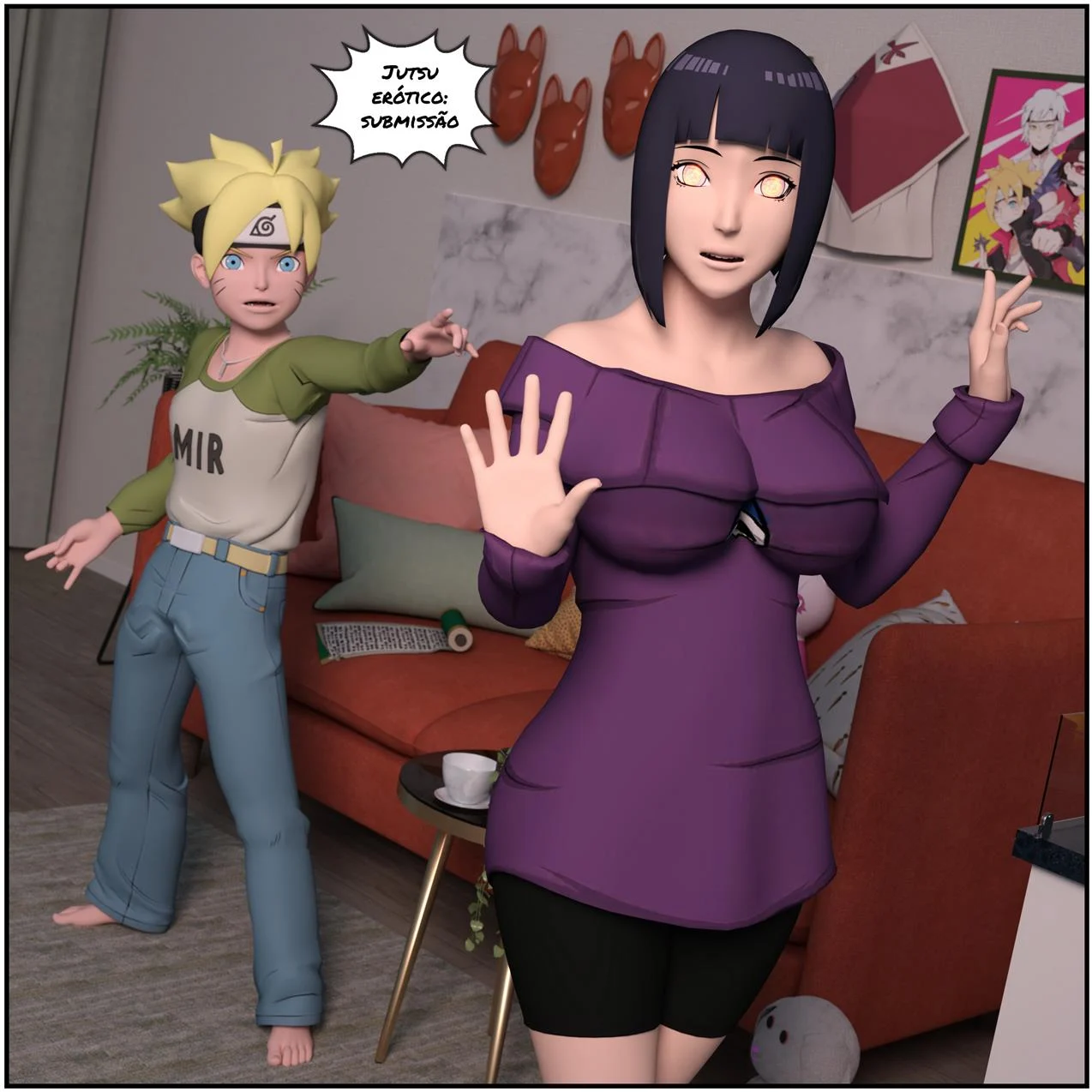 Boruto e o pergaminho do Jiraiya – Hentai Incesto – Versão Completa