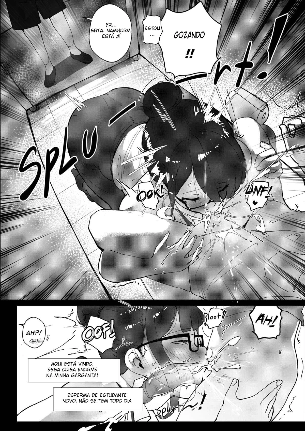 Boas Professoras 2 – Hentai Preto e Branco – Falas em PT-BR