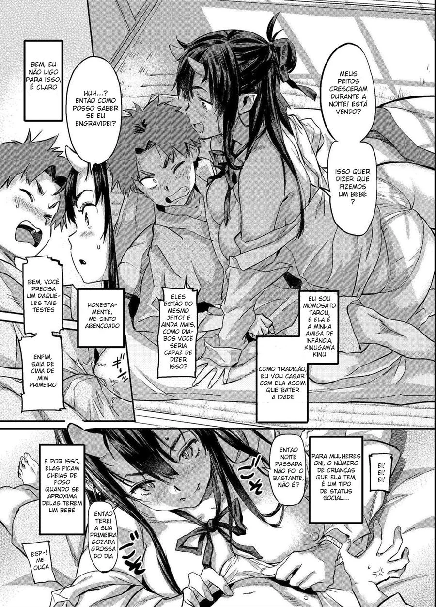 A Garota Oni está em Chamas! – Hentai Preto e Branco – Traduzido para Português