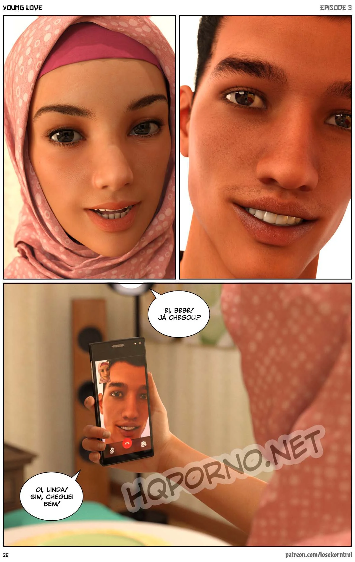 3D quadrinhos pornô: Jovem amor parte 3 – Hentai 3D – Sem Censura