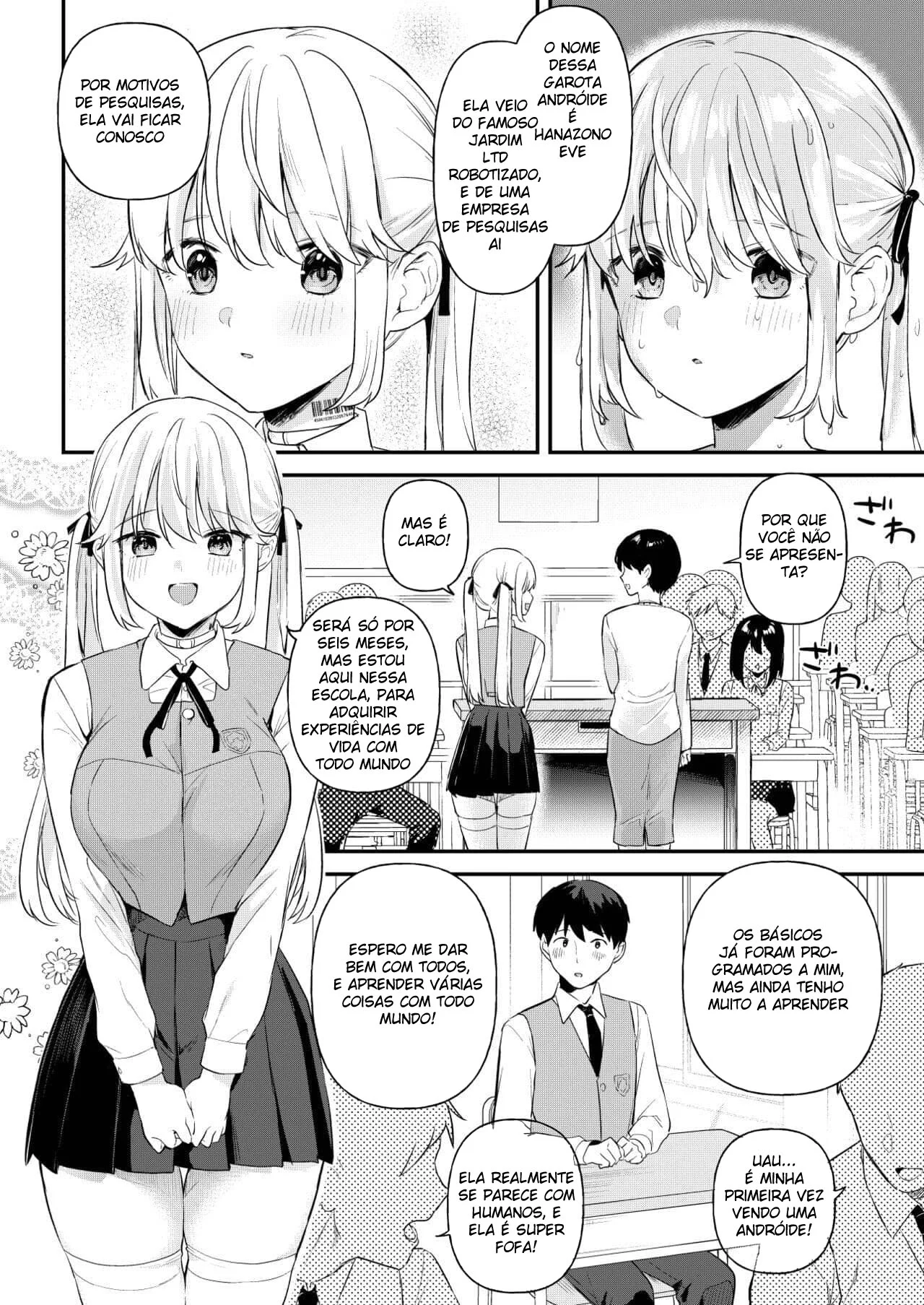 Boneca Empregada Sexual – Hentai Preto e Branco – Traduzido para Português