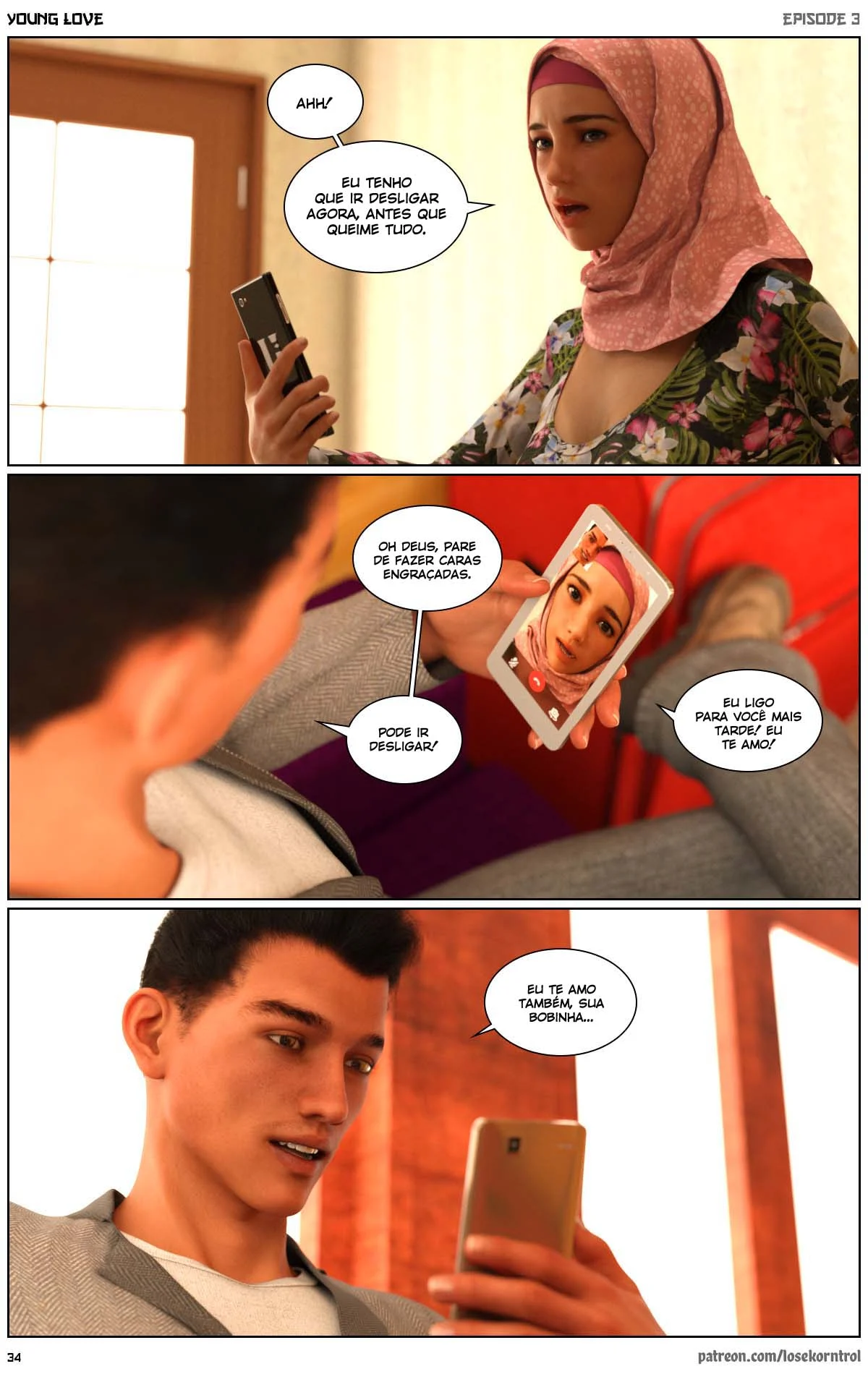 3D quadrinhos pornô: Jovem amor parte 3 – Hentai 3D – Sem Censura