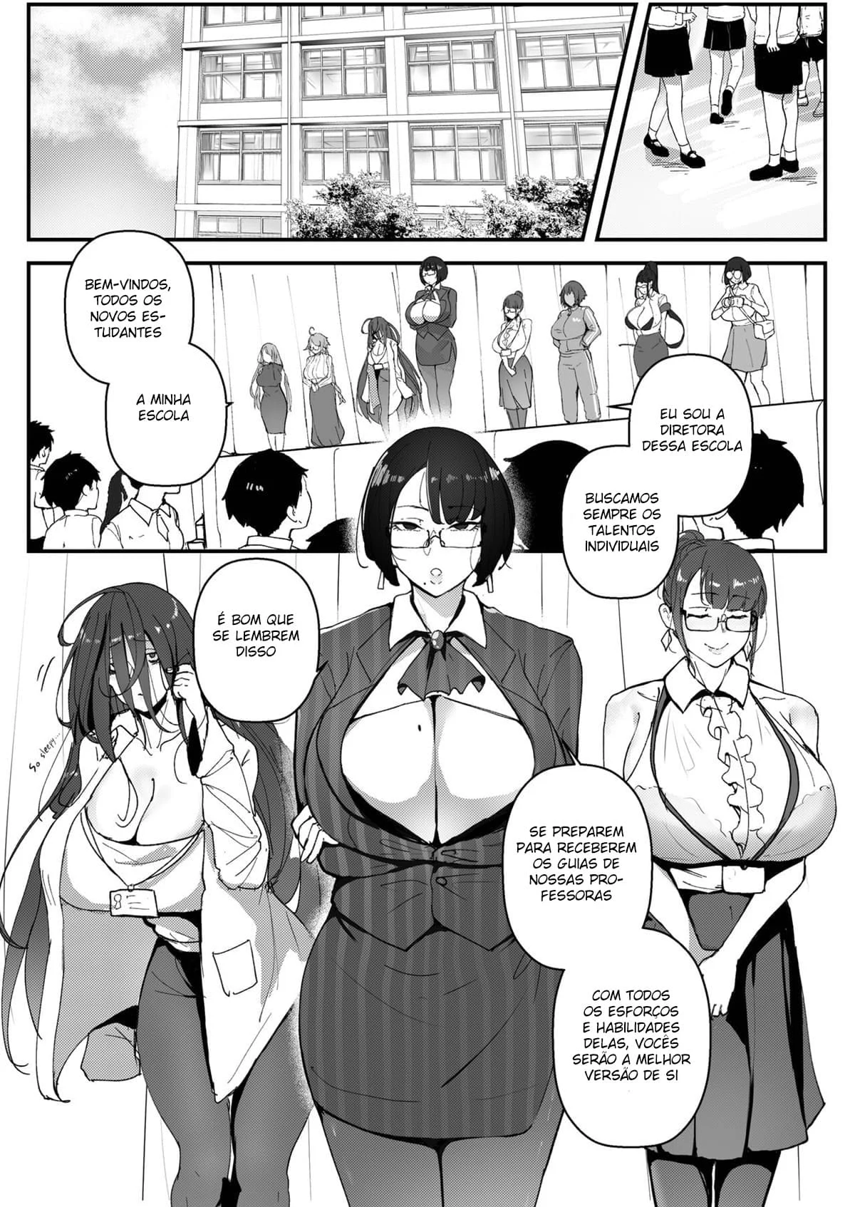 Boas Professoras 2 – Hentai Preto e Branco – Falas em PT-BR