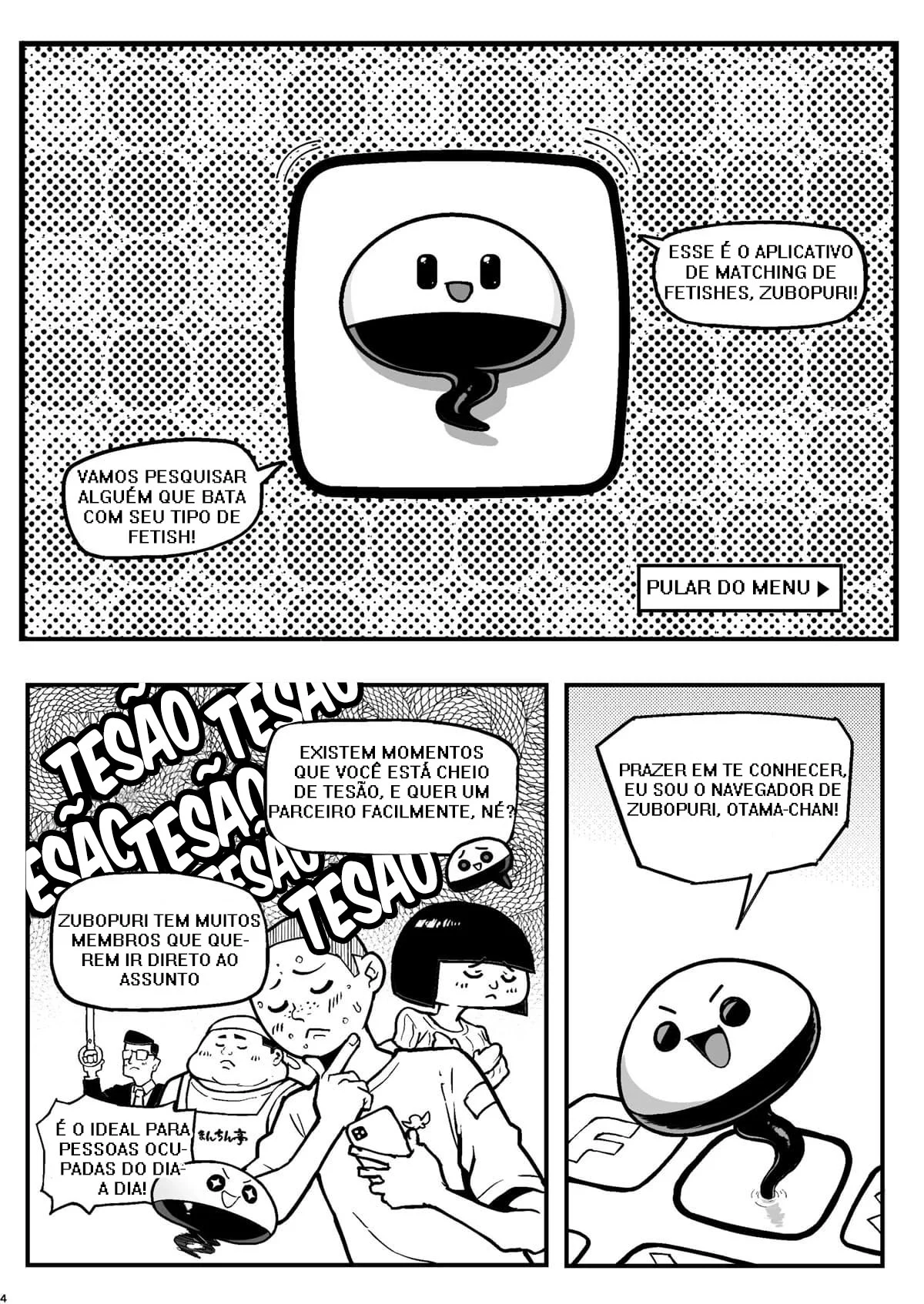 Aplicativo Zubopuri – Hentai Preto e Branco – Português do Brasil