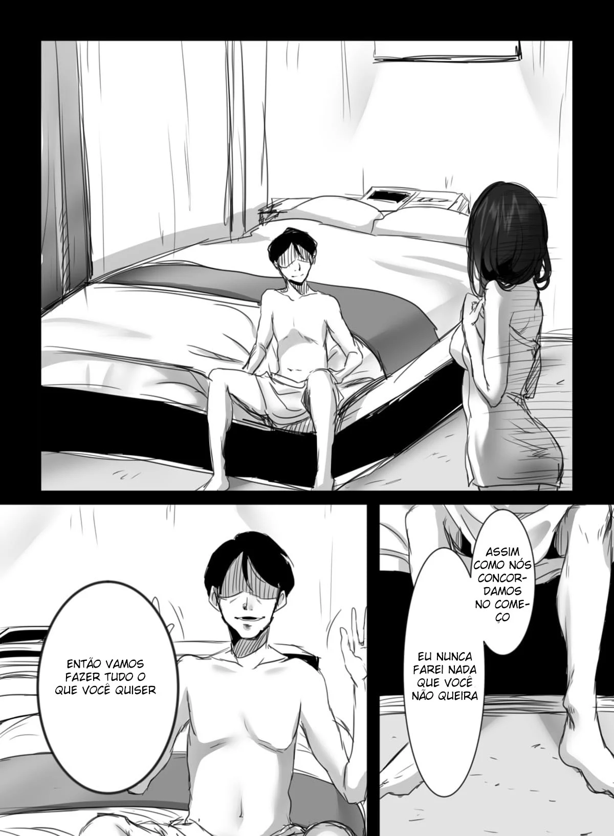 15 Minutos de Hora Extra – Hentai Preto e Branco – Traduzido para Português