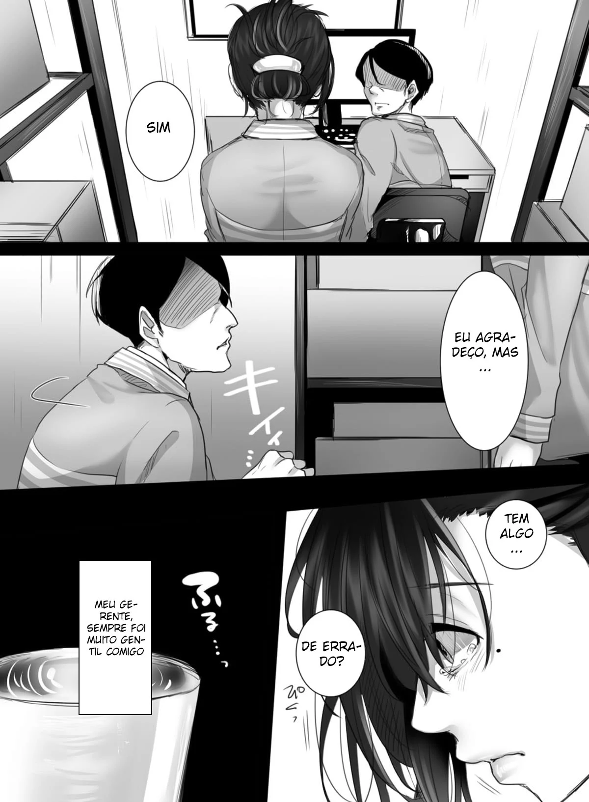 15 Minutos de Hora Extra – Hentai Preto e Branco – Traduzido para Português