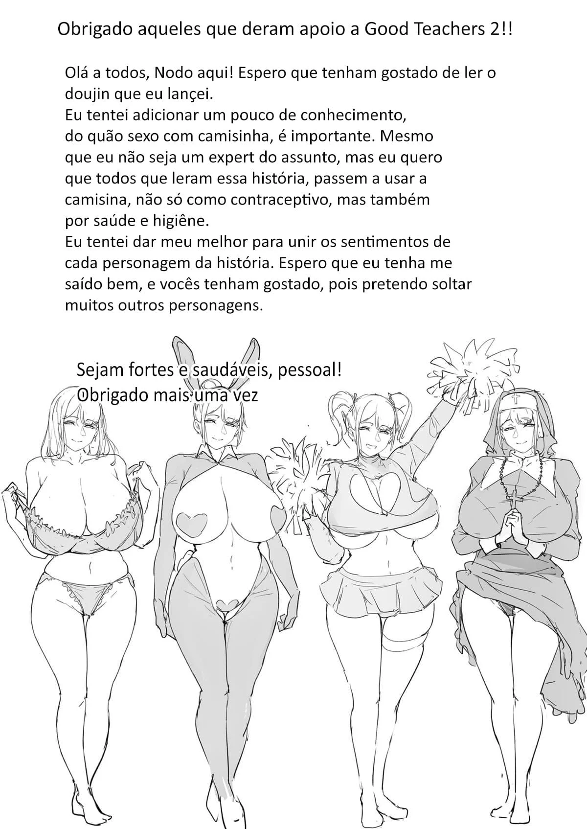 Boas Professoras 2 – Hentai Preto e Branco – Falas em PT-BR