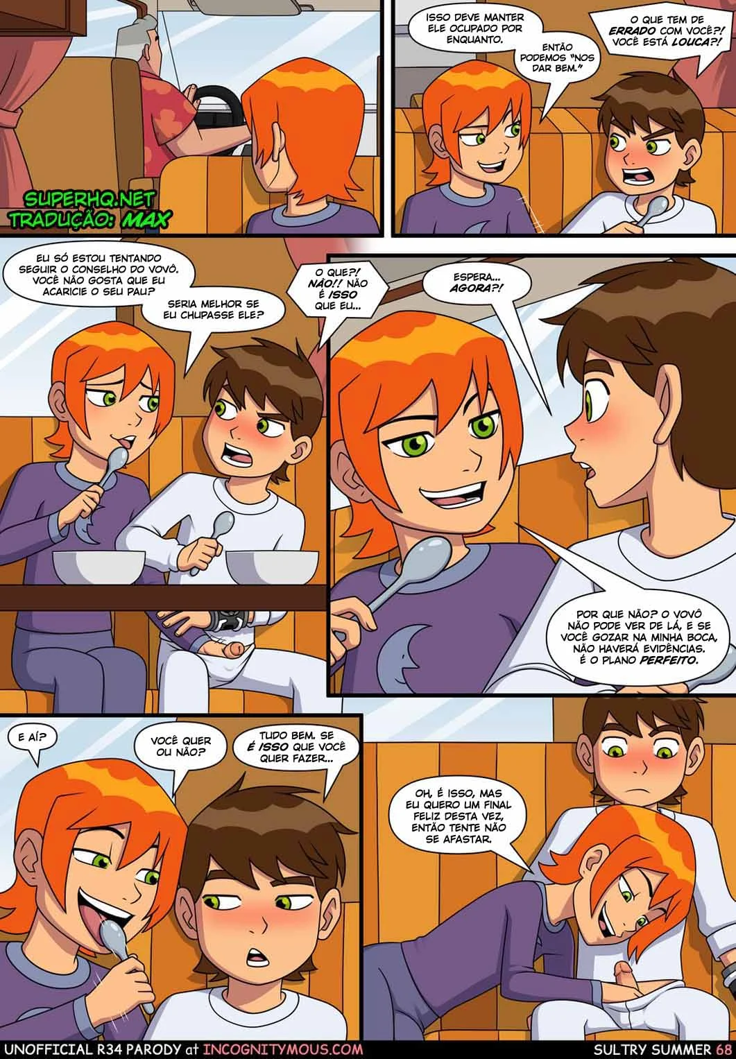 Ben 10 quadrinhos porno gozando na buceta da priminha – Ben 10 – Traduzido para Português