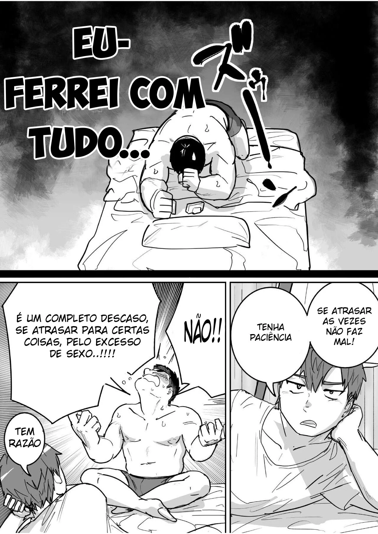 A História De Um Estudante Que Se Restringe Sexualmente, Mas Acaba Explodindo de Tesão – Hentai Gay – Versão em Português