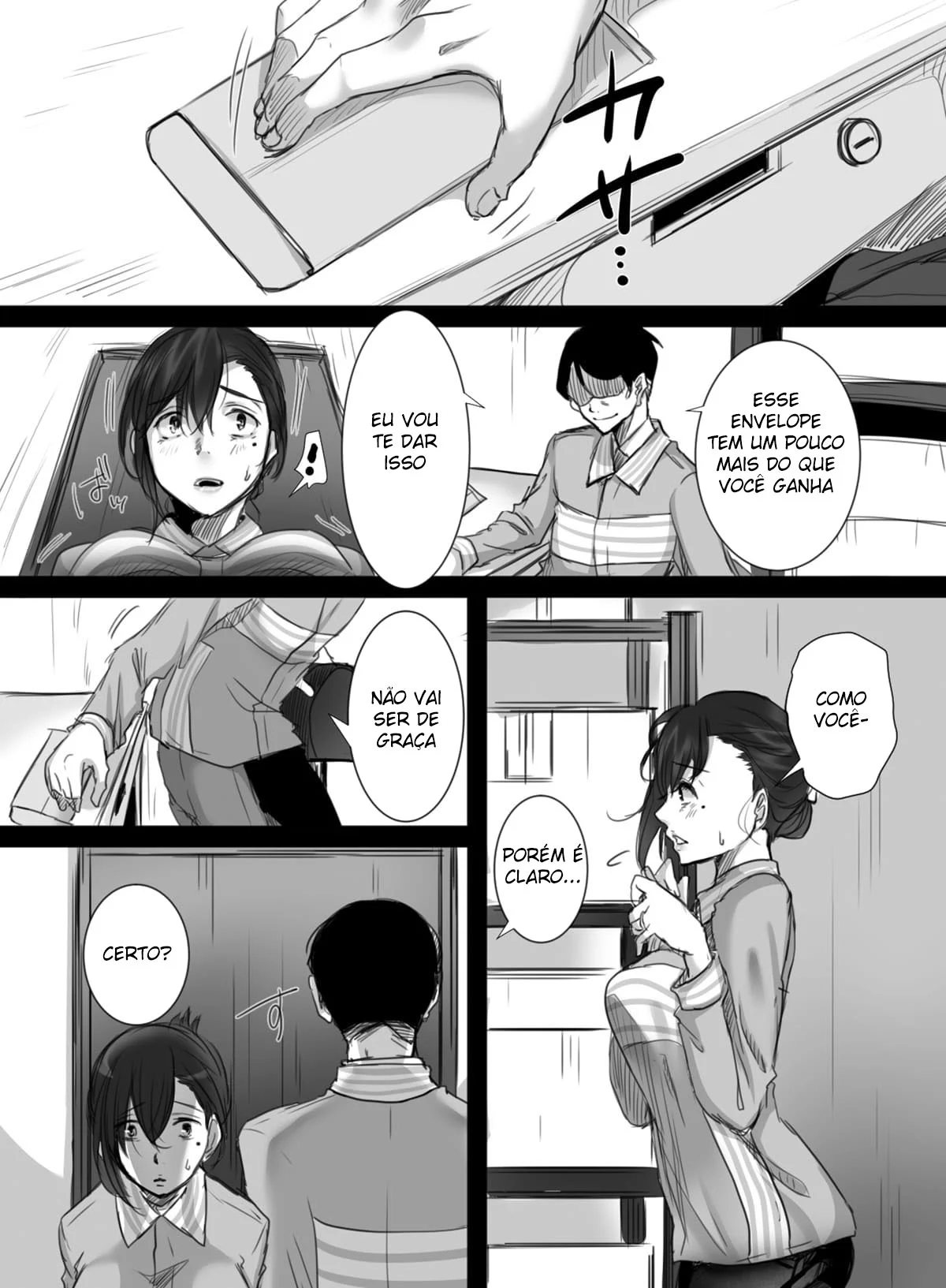 15 Minutos de Hora Extra – Hentai Preto e Branco – Traduzido para Português