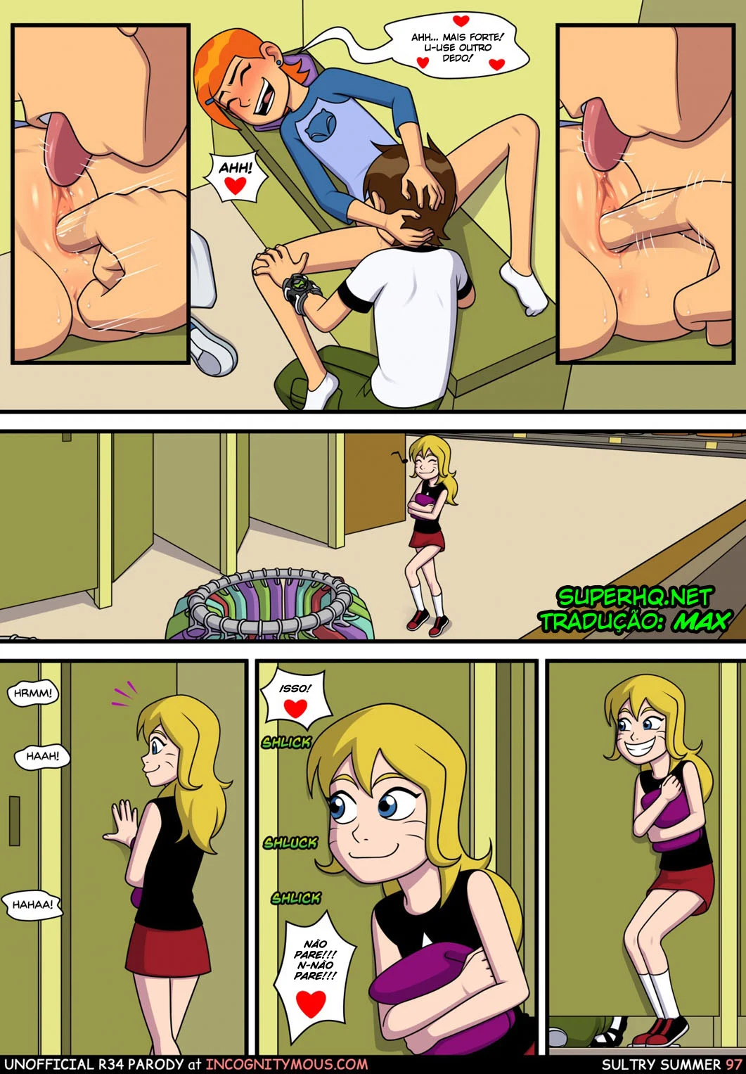 Ben 10 quadrinhos porno gozando na buceta da priminha – Ben 10 – Traduzido para Português