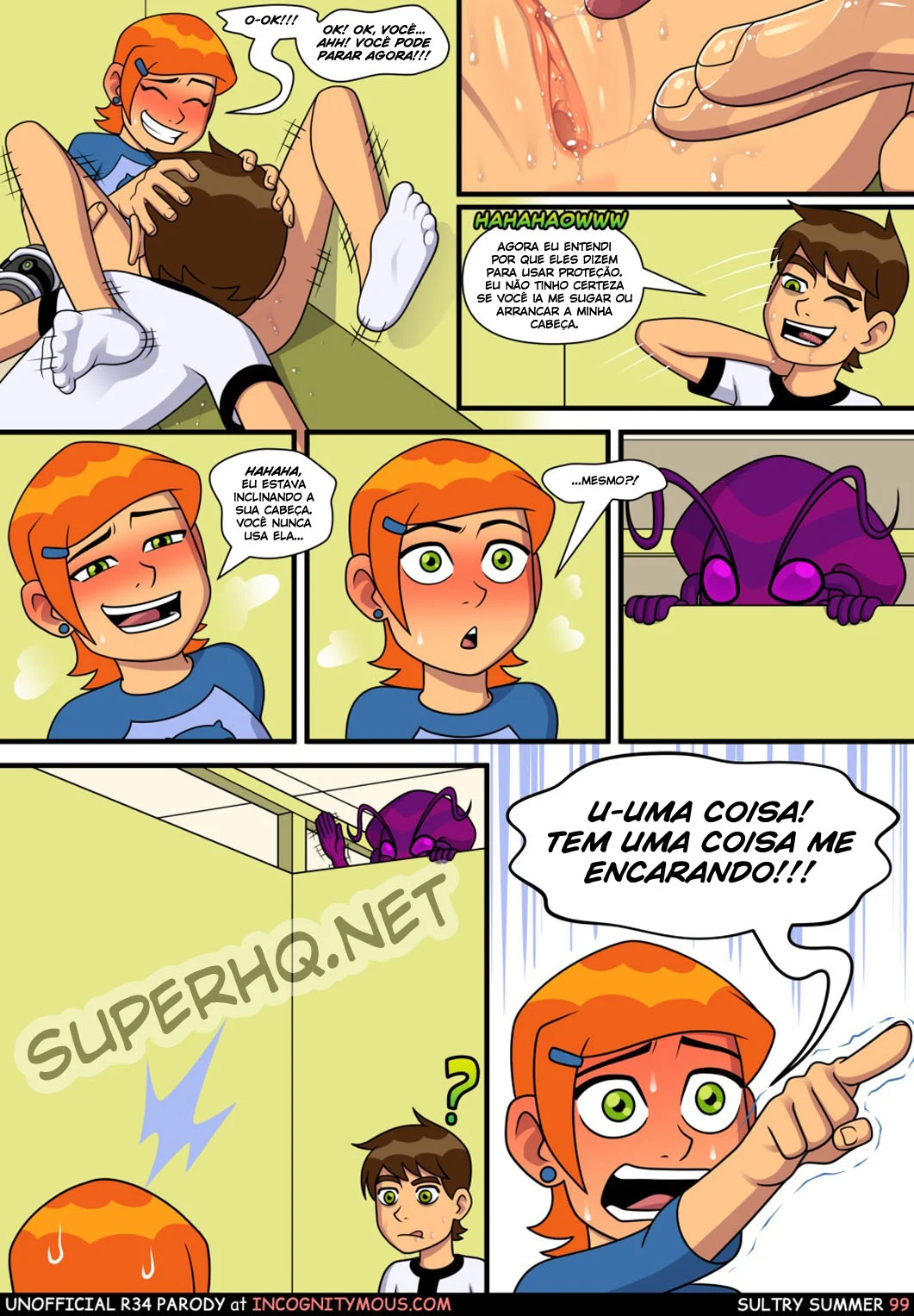 Ben 10 quadrinhos porno gozando na buceta da priminha – Ben 10 – Traduzido para Português