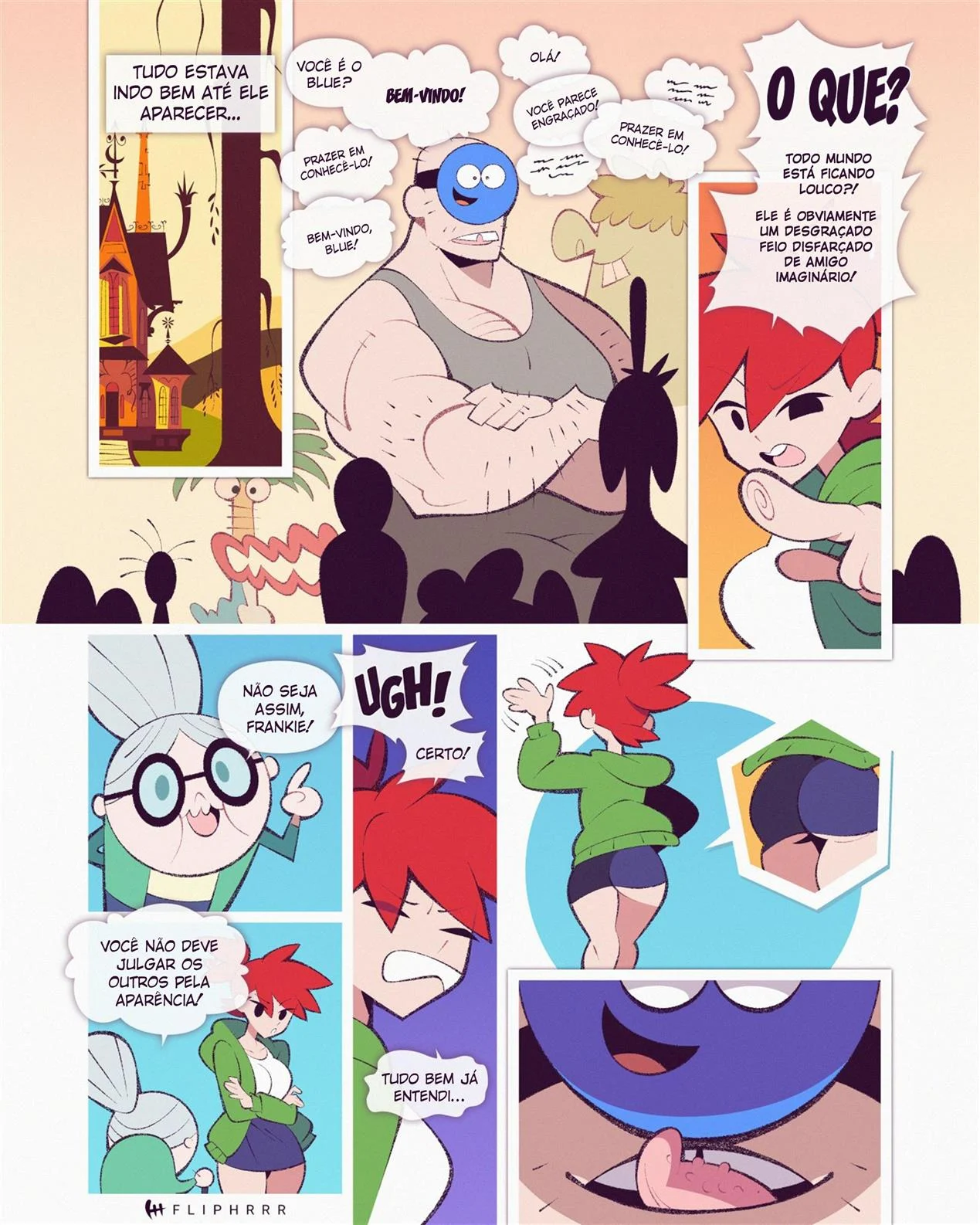 A Chantagem de Blue – Cartoon Pornô – Quadrinho em PT-BR