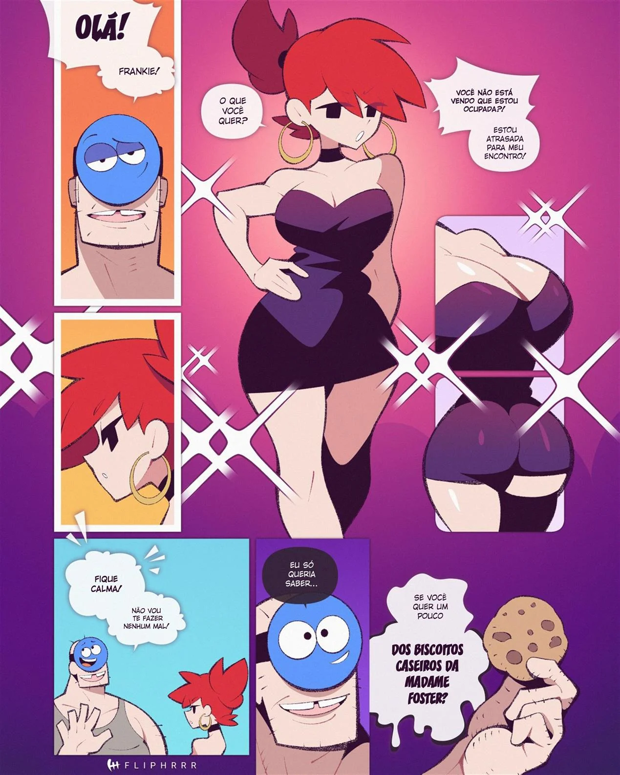 A Chantagem de Blue – Cartoon Pornô – Quadrinho em PT-BR