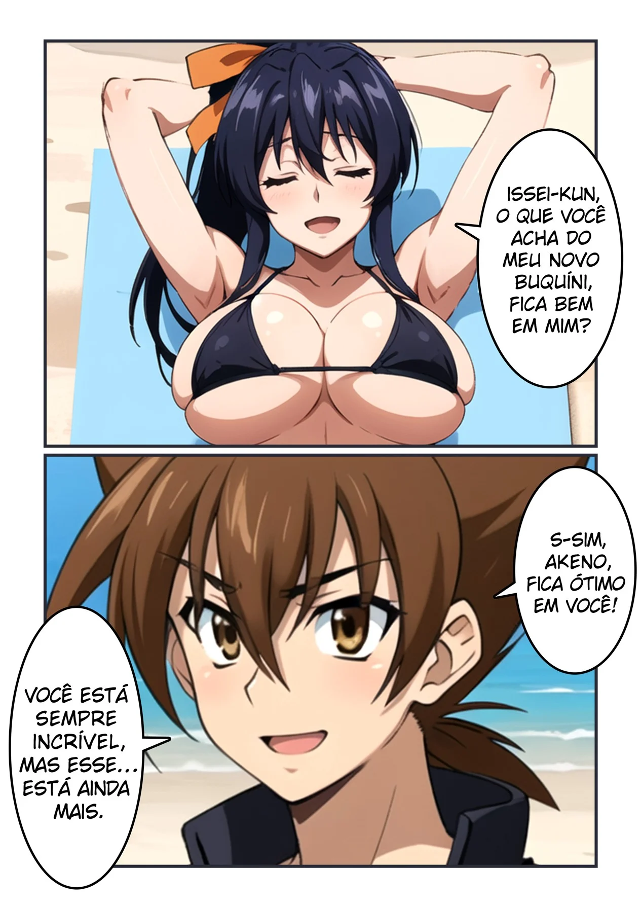 Akeno a Gostosa da Praia – Manga Hentai – Português do Brasil