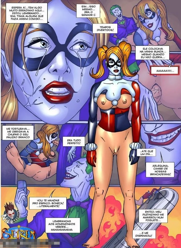 Arlequina dando cuzinho – HQ de Sexo – Traduzido para Português