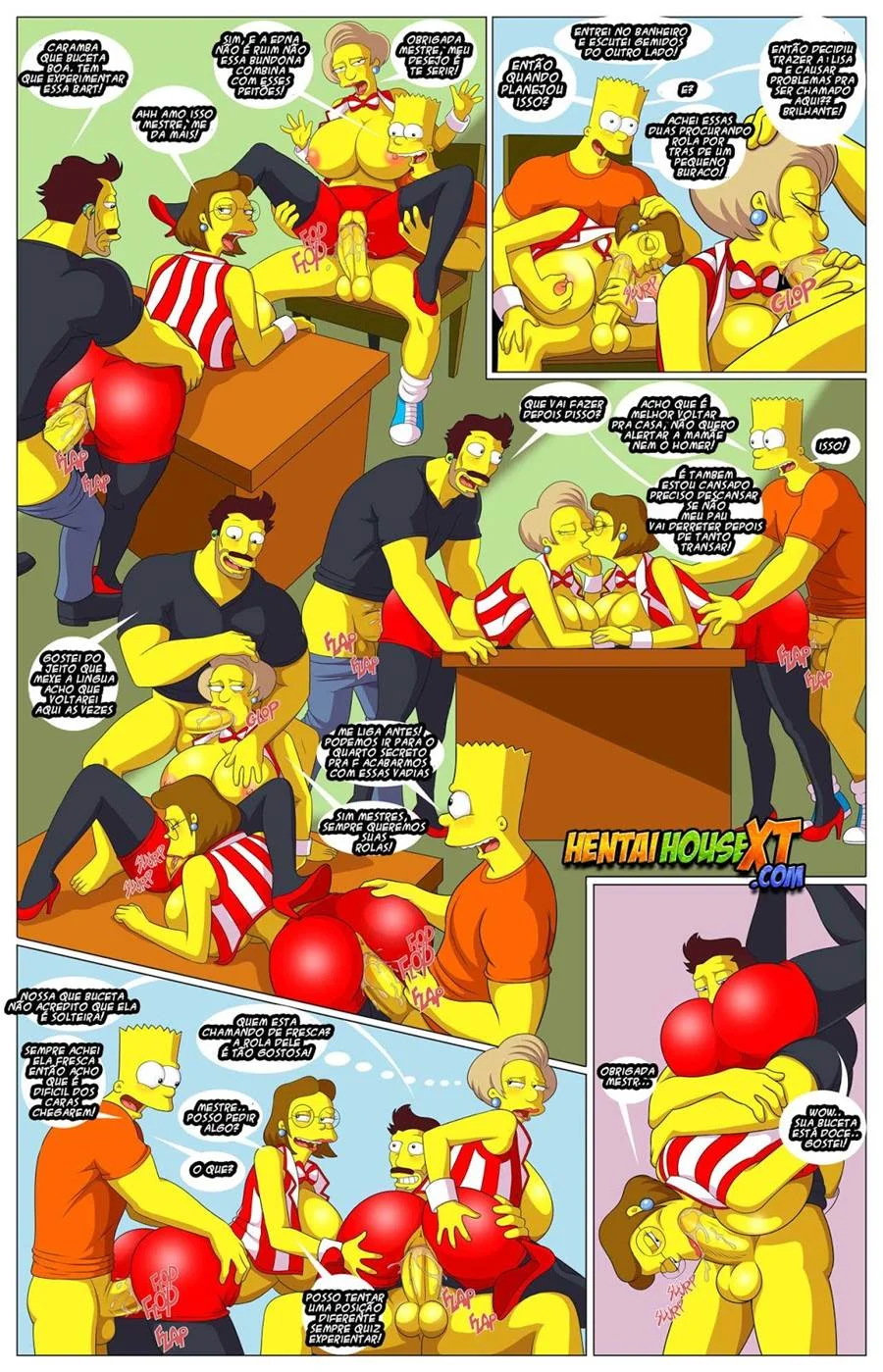 Bart Simpson fodendo professoras – Quadrinhos Pornô – Alta Qualidade em PT-BR