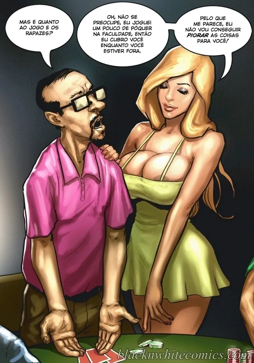 BlacknWhite, The Poker Game 1 – Cartoon Pornô – Versão PT-BR