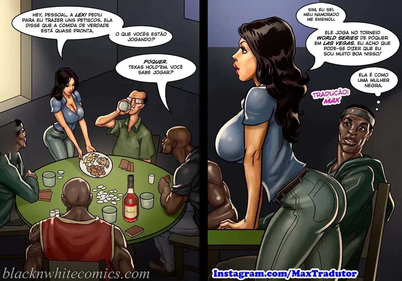 BlacknWhite, The Poker Game 2 – Hentai Interracial – Português do Brasil