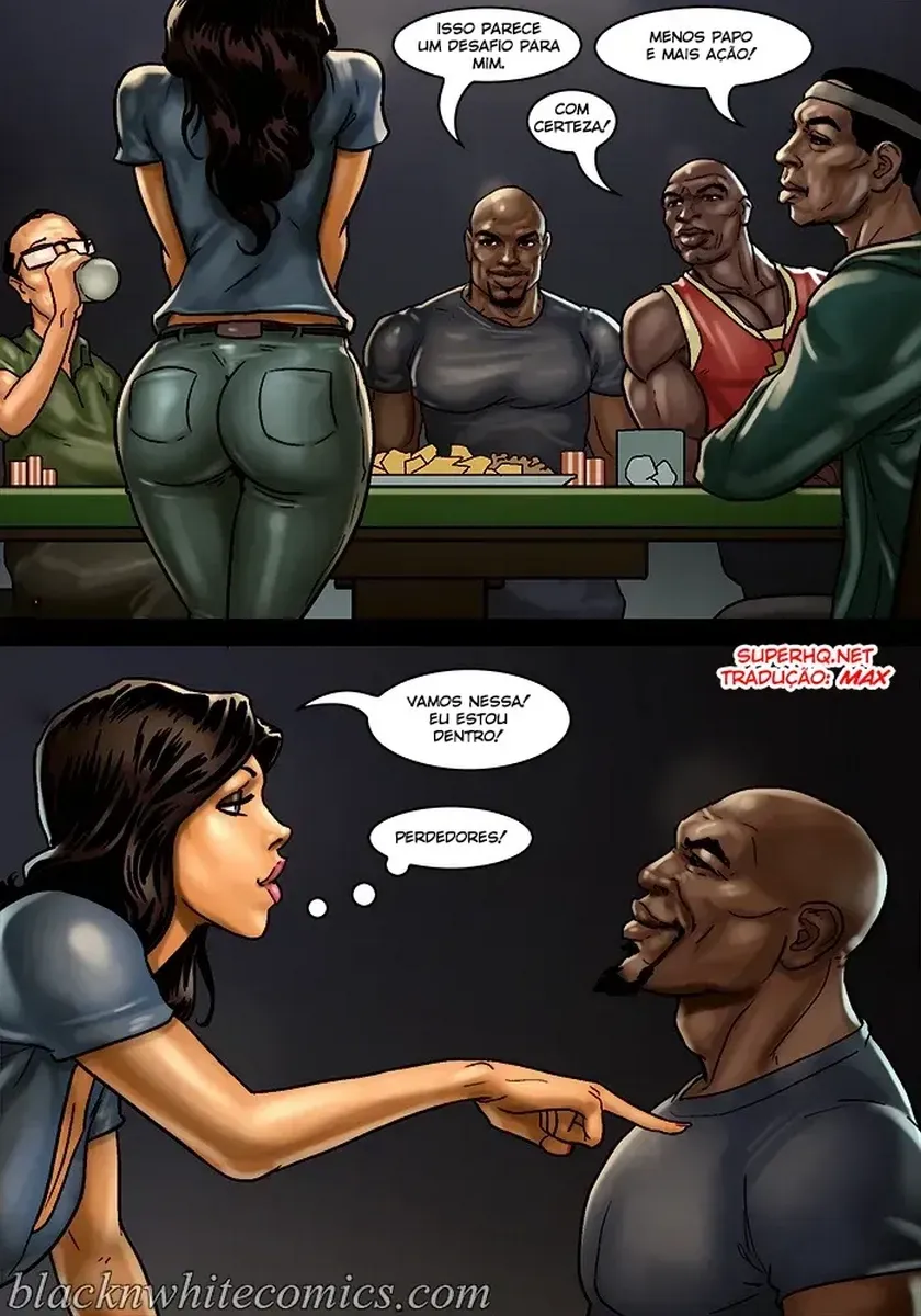BlacknWhite, The Poker Game 2 – Hentai Interracial – Português do Brasil