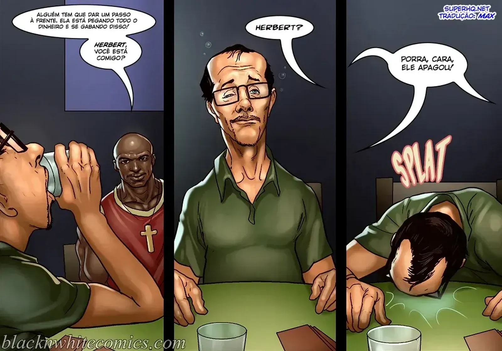 BlacknWhite, The Poker Game 2 – Hentai Interracial – Português do Brasil