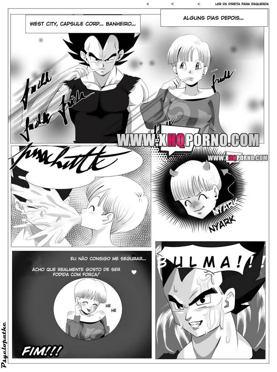 Bulma e Vegeta em cenas picantes intensas - Hentai com diálogos quentes em português
