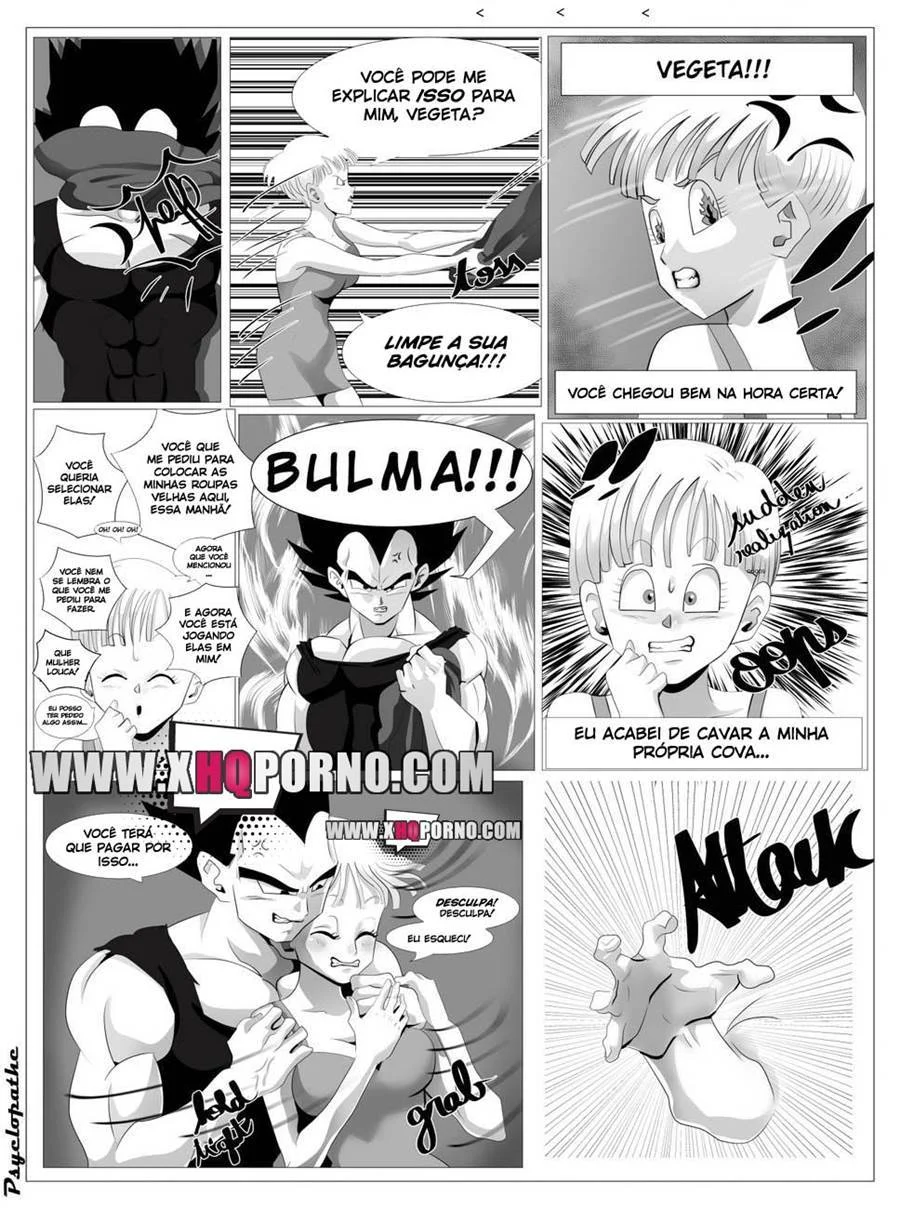Bulma e Vegeta em cenas picantes intensas - Hentai com diálogos quentes em português
