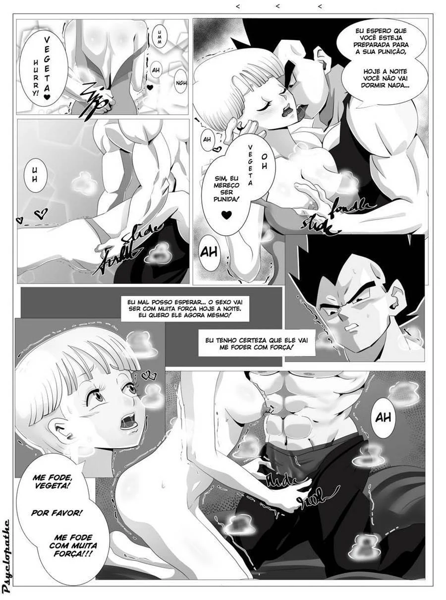 Bulma e Vegeta em cenas picantes intensas - Hentai com diálogos quentes em português