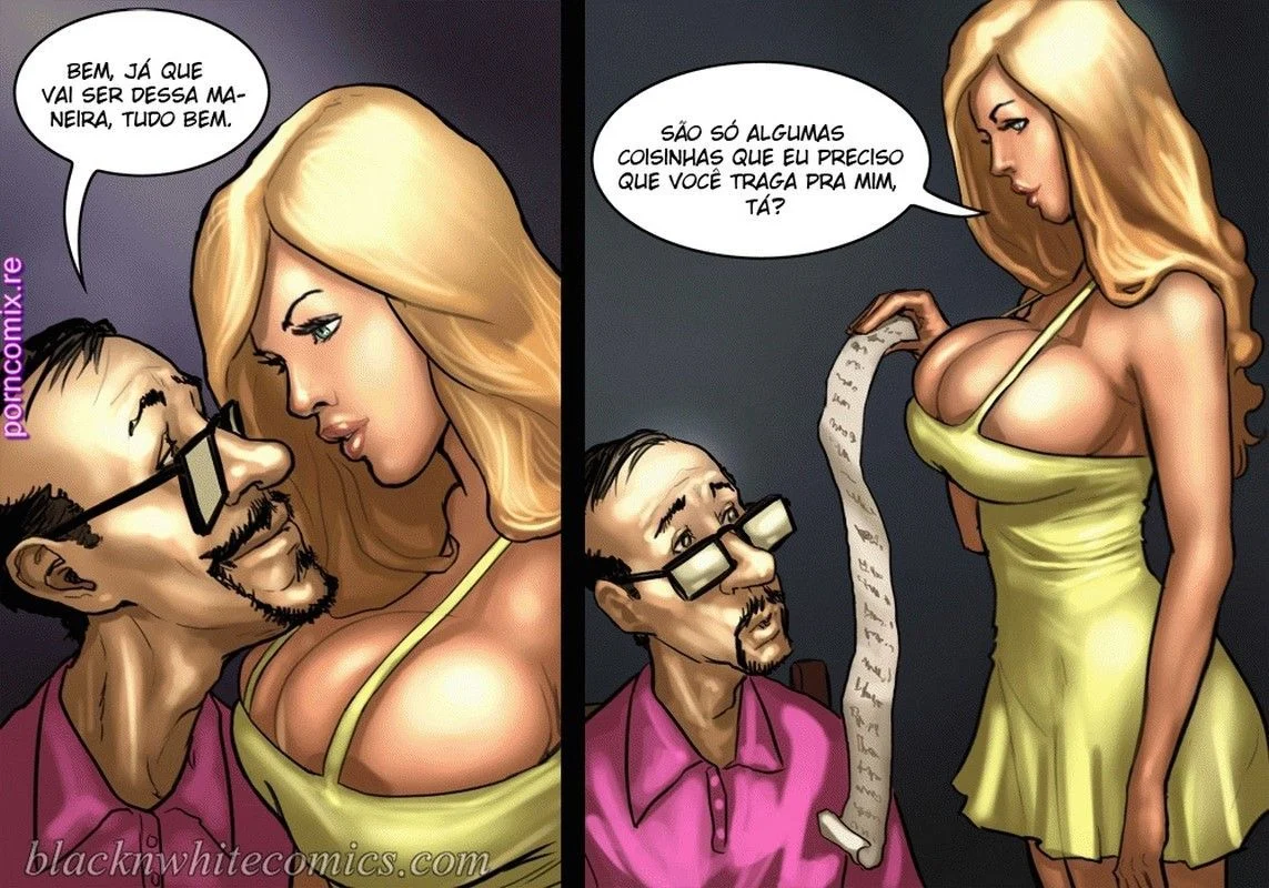 Fode a Esposa Gostosa do Corno na Sala: HQ Pornô Brasil