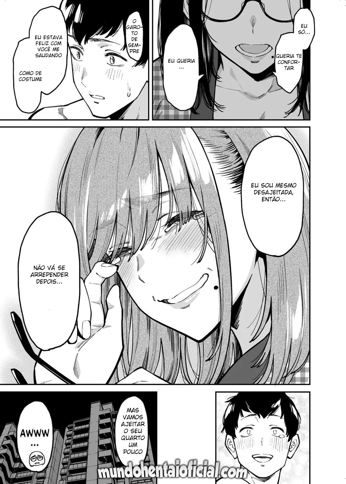 Comfortado pela Garota Desajeitada da Porta ao Lado – Hentai – Versão PT-BR