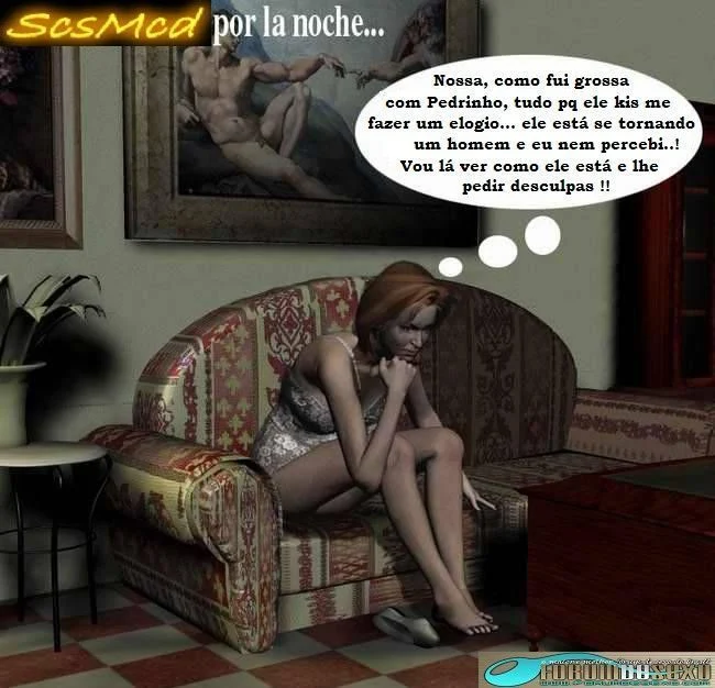 3D Quadrinhos Porno Mãe Tirando A Virgindade Do Filho – Hentai Incesto – Sem Cortes