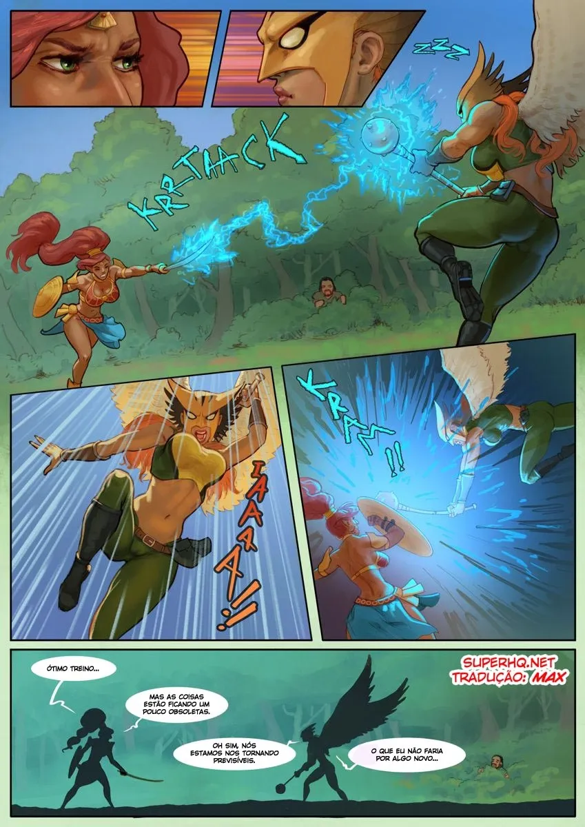 [Bonete] Hot Duels V, Urbosa vs Hawkgirl – Comics Porno – Versão PT-BR