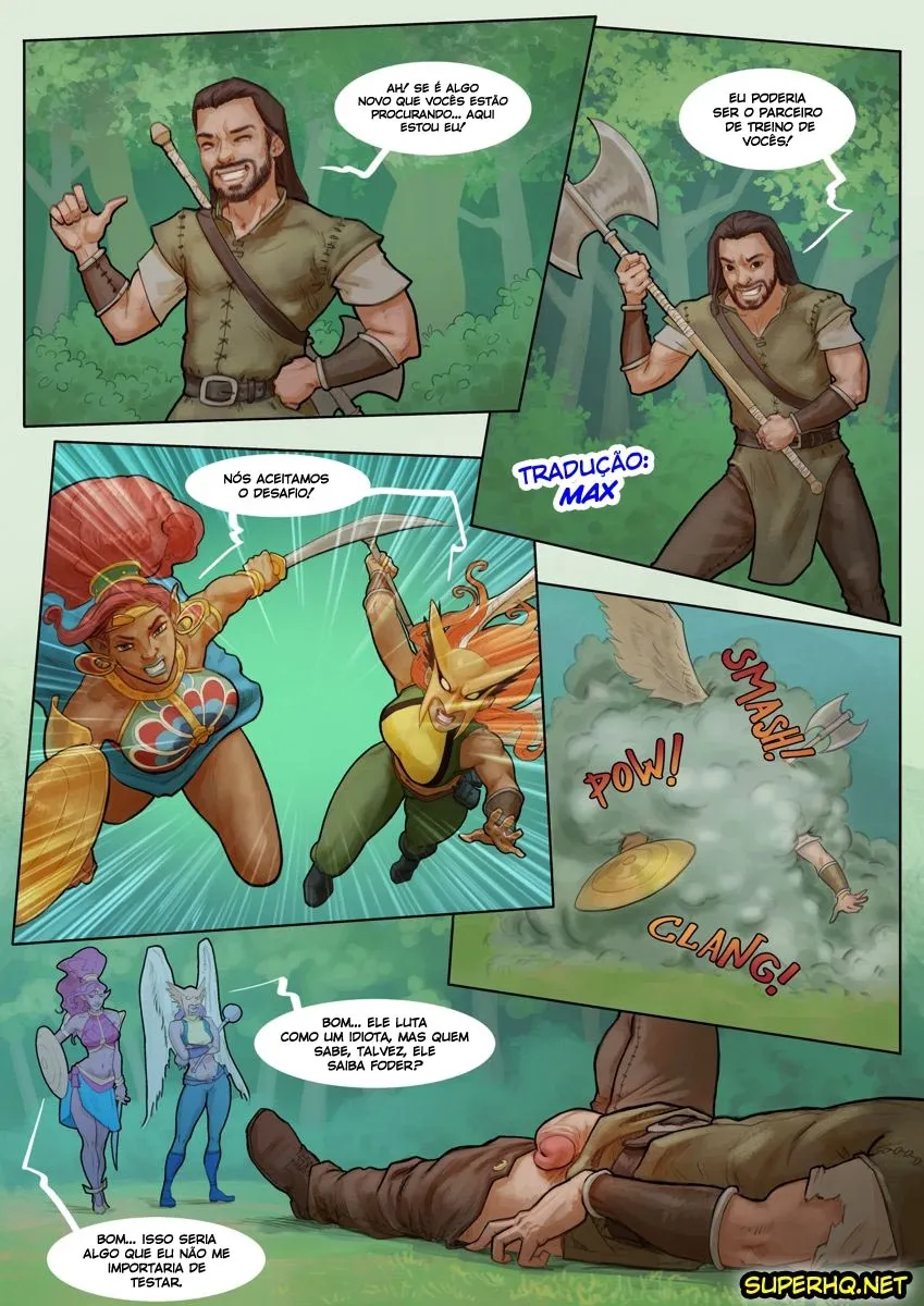 [Bonete] Hot Duels V, Urbosa vs Hawkgirl – Comics Porno – Versão PT-BR