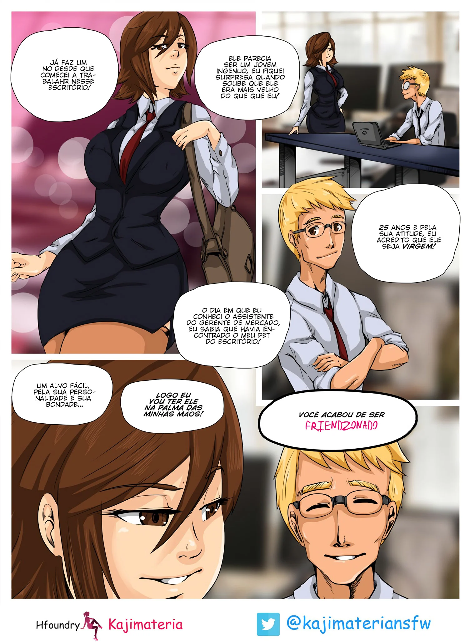 A putinha do escritório – Cartoon Pornô – Versão em Português