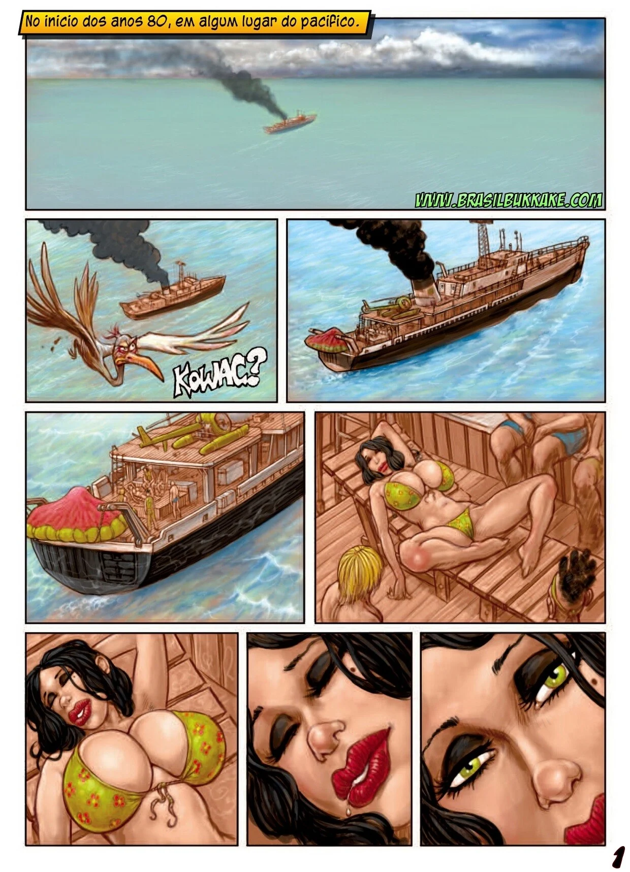 A Ilha Misteriosa – Cartoon Pornô – Traduzido para Português