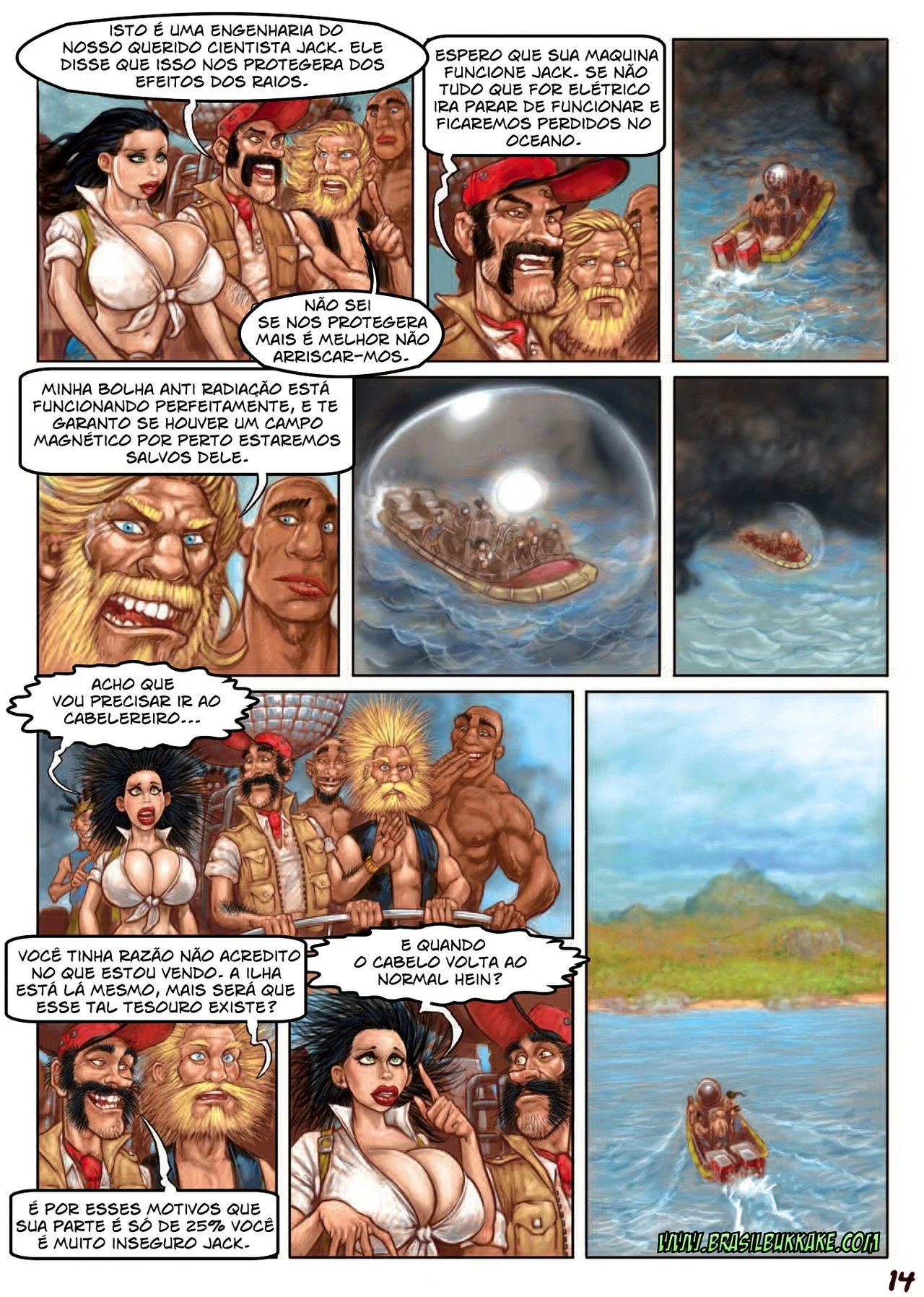 A Ilha Misteriosa – Cartoon Pornô – Traduzido para Português