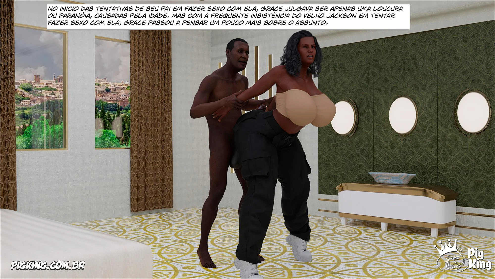 Big Black Cocks 4 – Hentai Interracial – Versão Completa