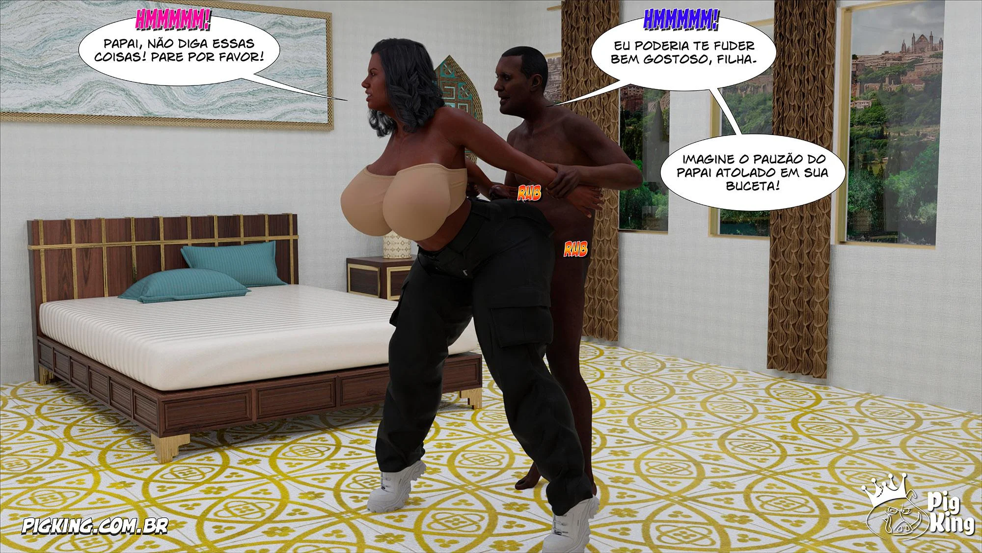 Big Black Cocks 3 – Hentai Interracial – Versão Brasileira