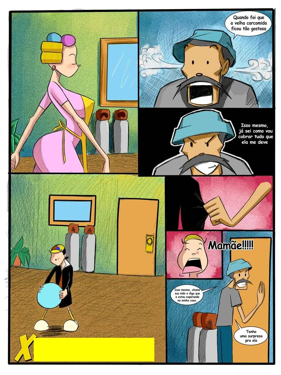 Dona Florinda Transando Entre Quadrinhos - Sexo Explícito da Madura Mais Carnuda