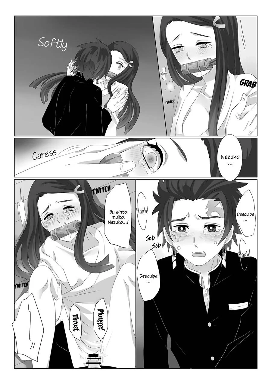 Fodas Explícitas com a Donzela Caída de Kimetsu no Yaiba em HQ