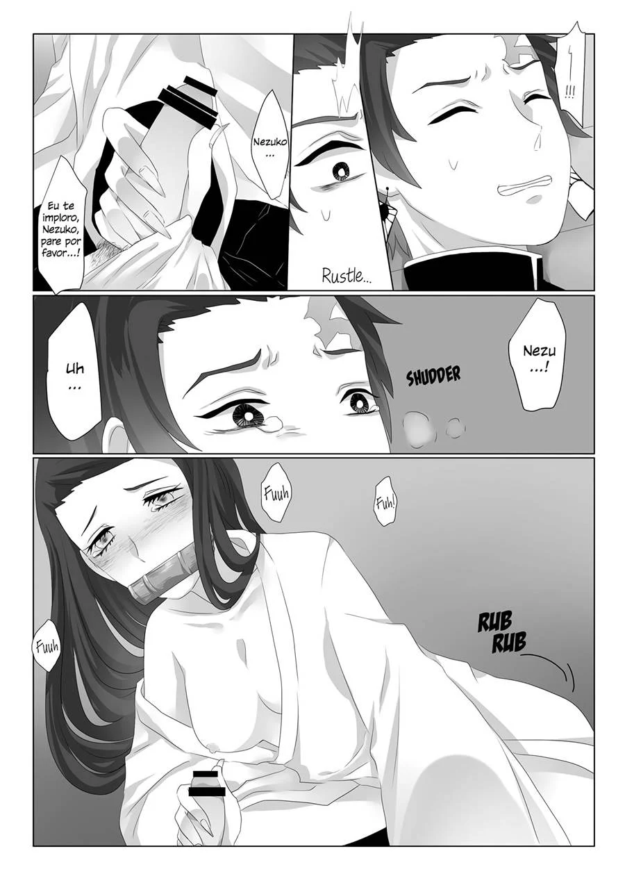 Fodas Explícitas com a Donzela Caída de Kimetsu no Yaiba em HQ